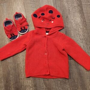 Carter's 12 month ladybug sweater